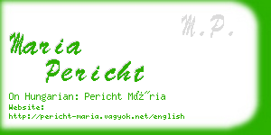 maria pericht business card